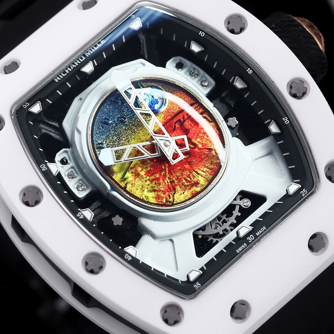 Luxury Replica Richard Mille RM 52-05 Pharrell Williams Black Strap Watch – Swiss Movement, Cosmic Dial