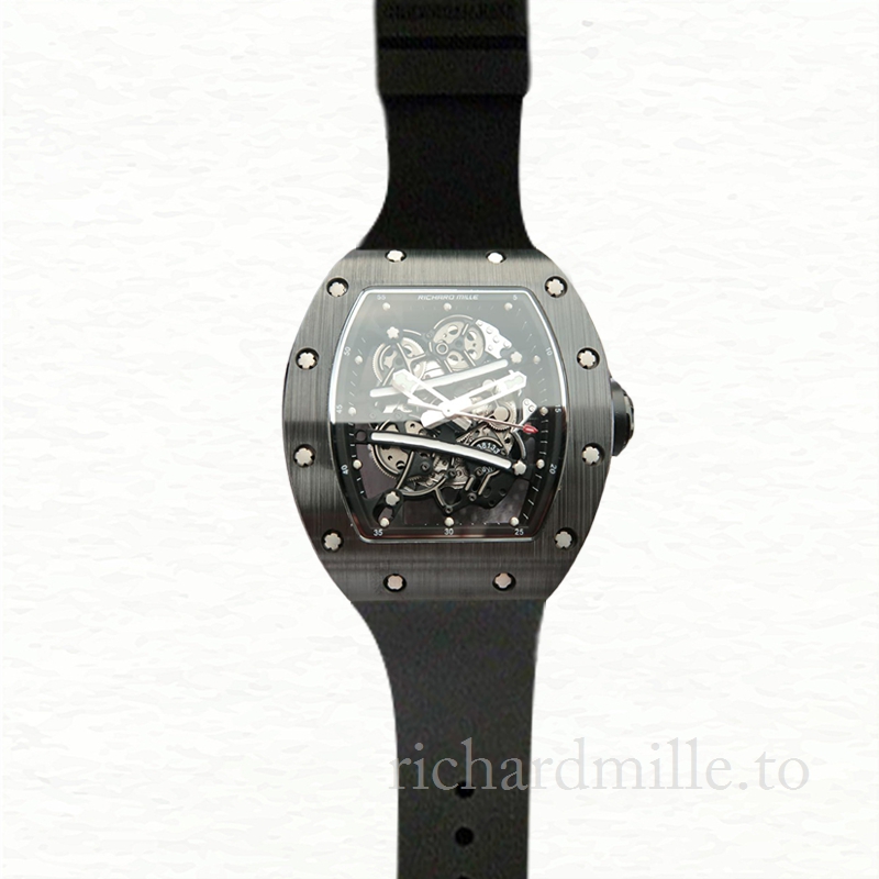 Richard Mille RM061 Men Hand Wind Stainless Steel Rubber Band