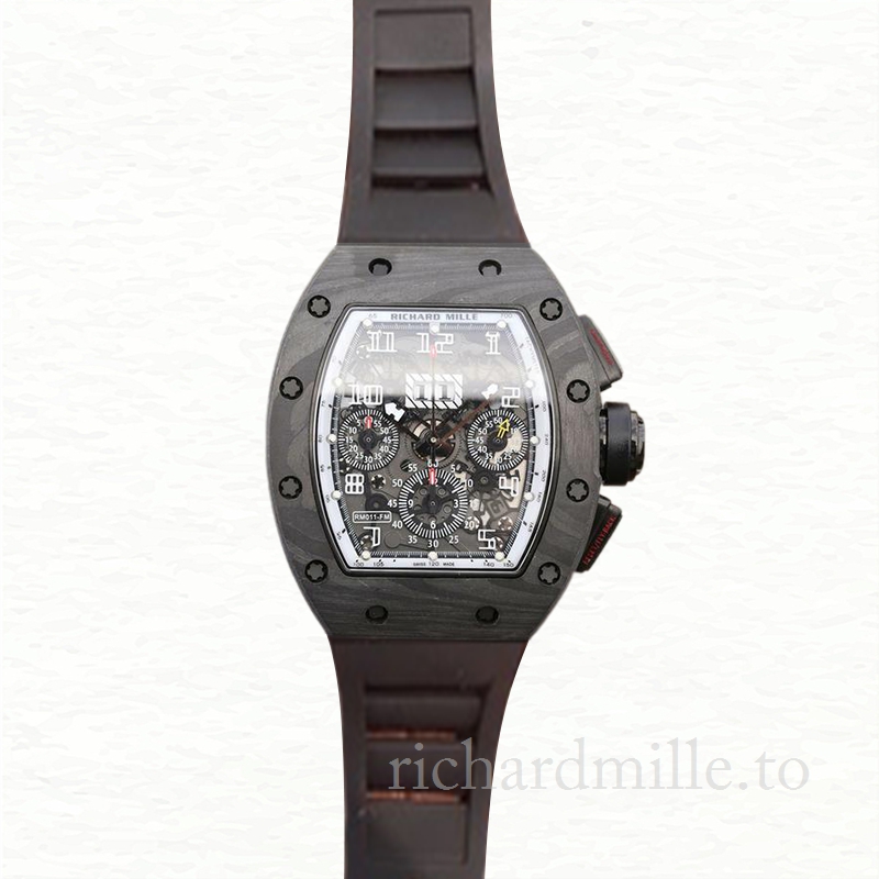 Richard Mille RM011 Automatic Men Watch Rubber Band Titanium