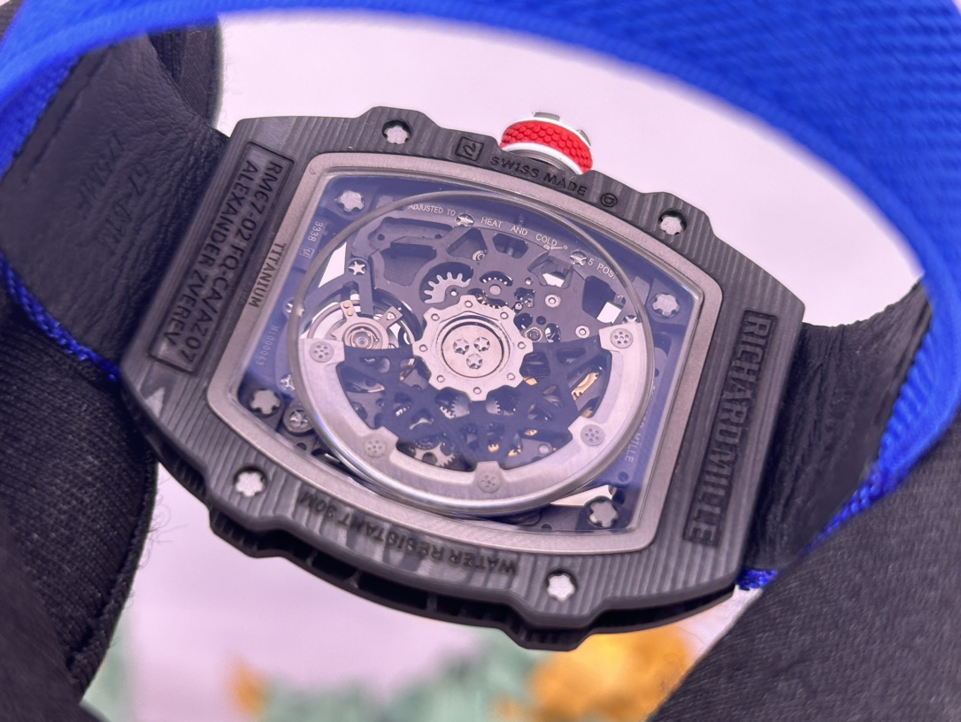 Richard Mille RM 67-02 Sebastian Ogier Replica Swiss Extra Flat Watch For Men – Skeleton Dial with Blue Nylon Strap
