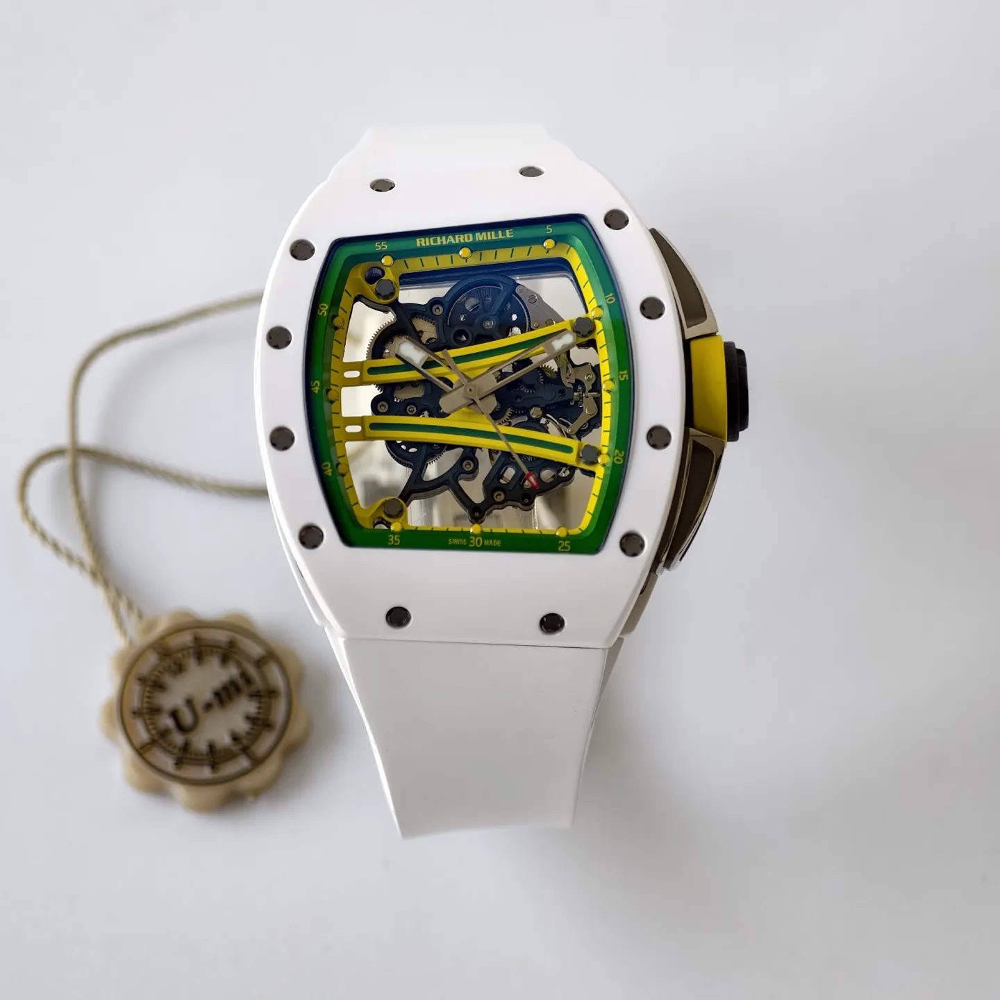 UMI Replica Richard Mille RM 61-01 Yohan Blake White Ceramic RMUL2 Movement
