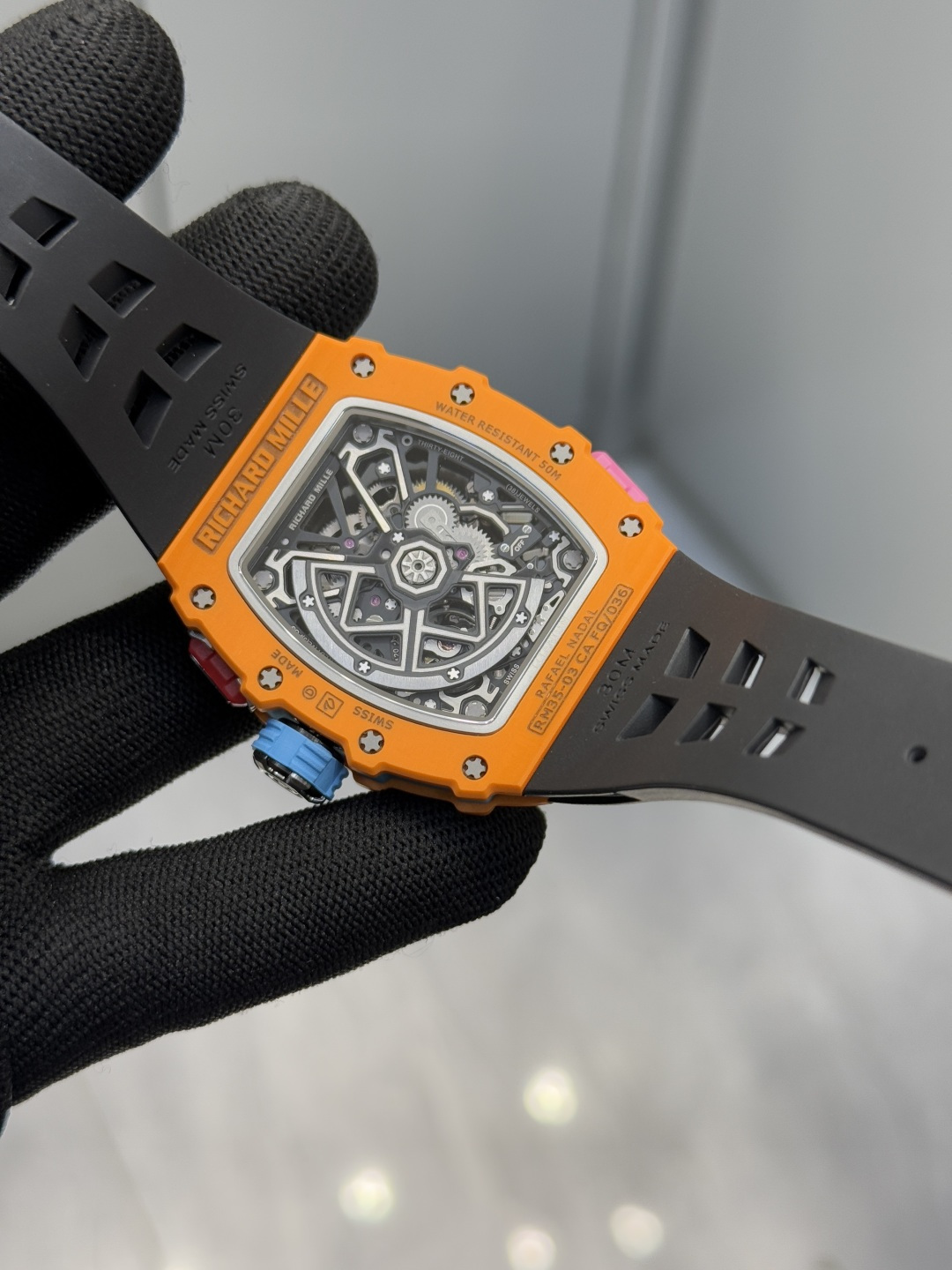 Super Clone Richard Mille RM 35-03 Orange NTPT Carbon Fiber Replica Watch - New Arrivals