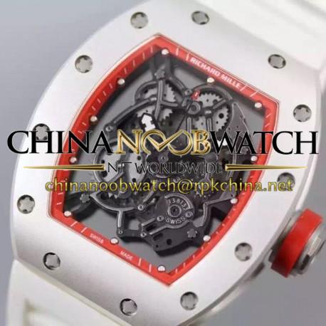 RM035 White PVD Red Dial M9015