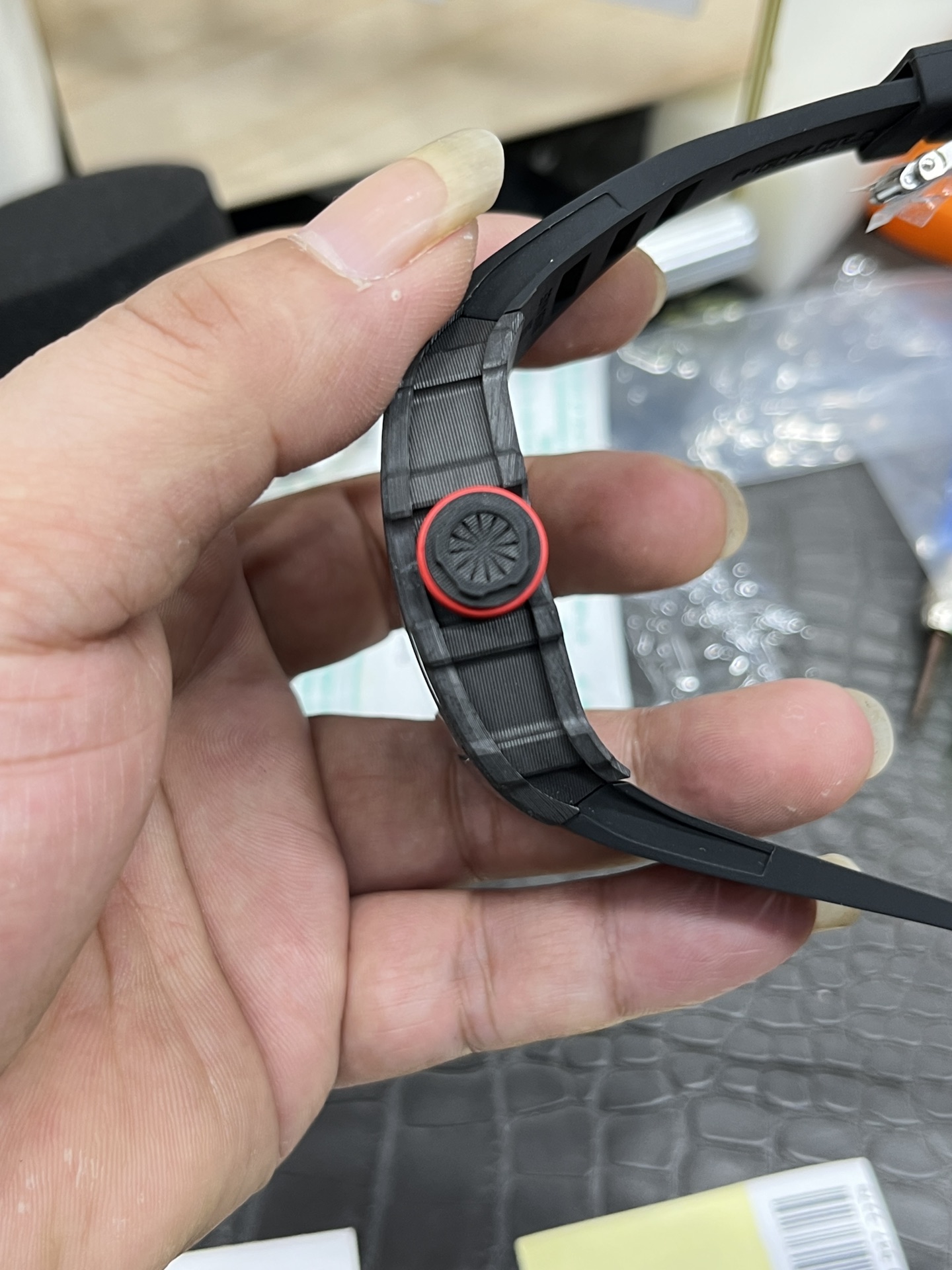 Richard Mille RM35-01 Super Clone Swiss Sports Watch, Carbon Fiber Case