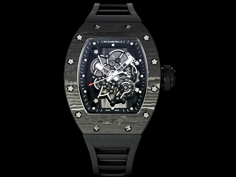 Premium Richard Mille RM 055 Bubba Watson Replica Watch – Swiss Movement, Carbon Fiber Case, Skeleton Dial