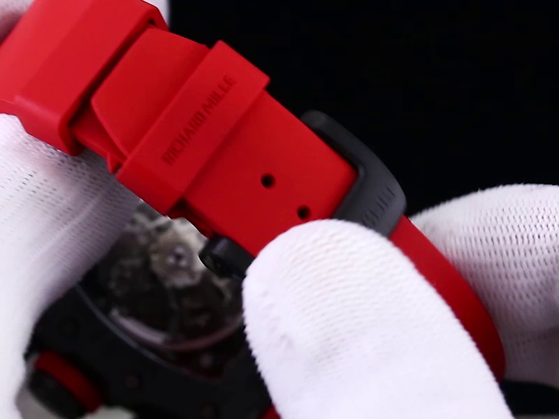 Swiss Richard Mille RM 35-02 Replica Watch – Premium Carbon Fiber Case, Skeleton Dial &amp; Bold Red Strap