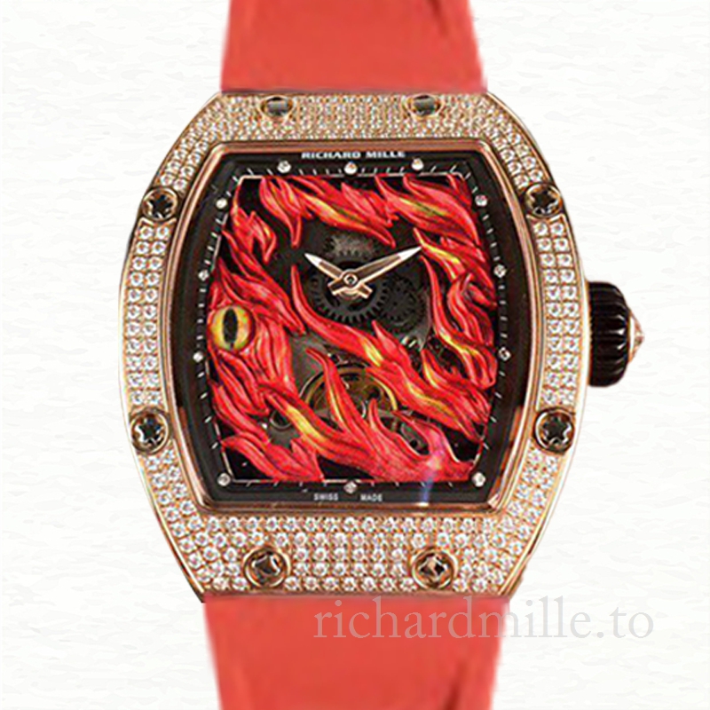 Richard Mille RM26-02 Hand Wind Men Flame Dial Rubber Band