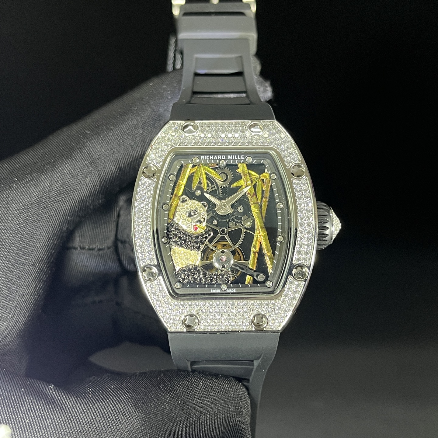 Richard Mille RM 26-01 Panda Diamond "Diamond Crusher" Replica Watch Women