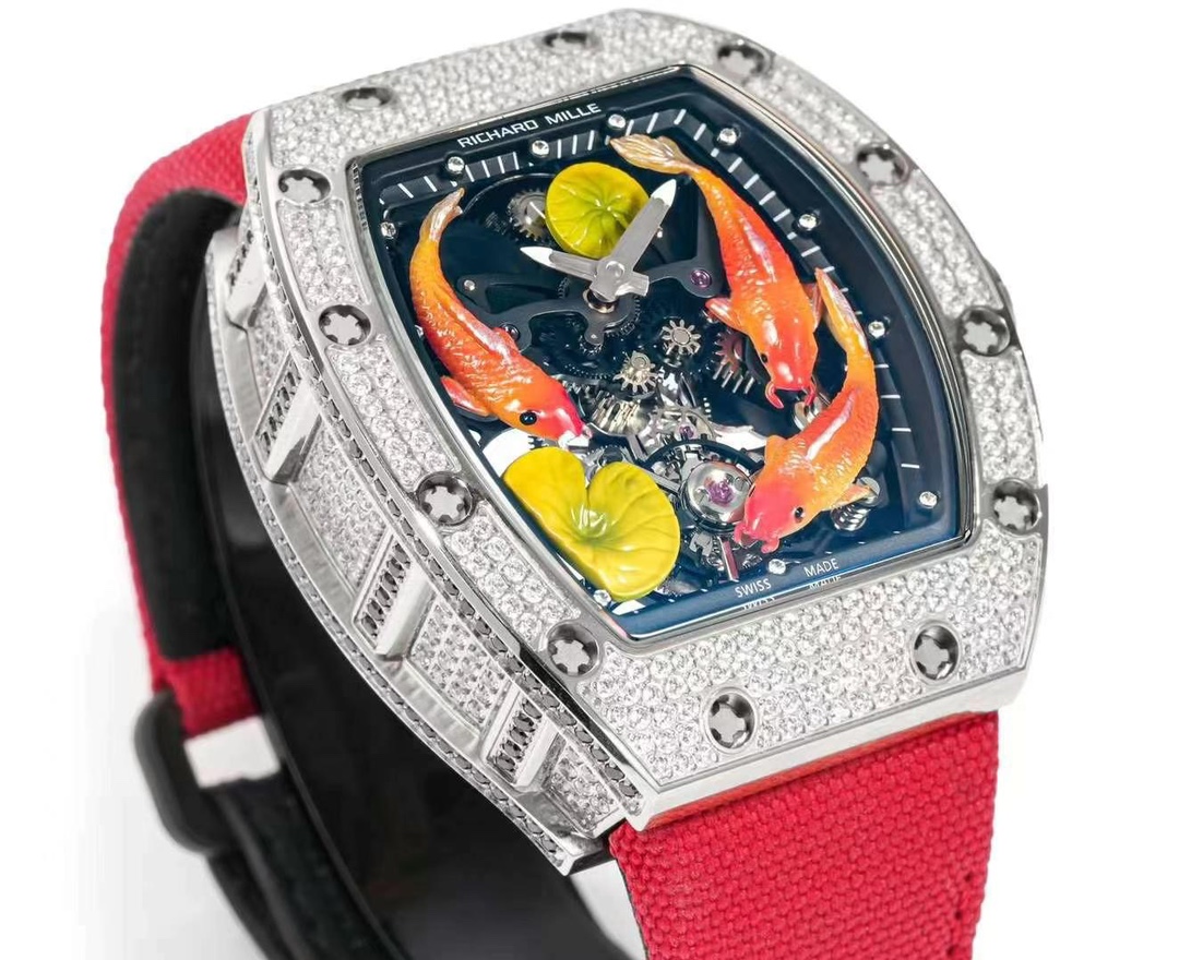 Richard Mille RM S10 Koi Tourbillon Replica – Swiss Movement, Diamond-Set Case, and Quality for the Ultimate Luxury Experience