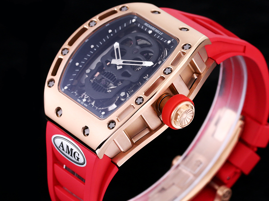 RM052 Skeleton Tourbillon Watch Replica - Bold Black Skull Design