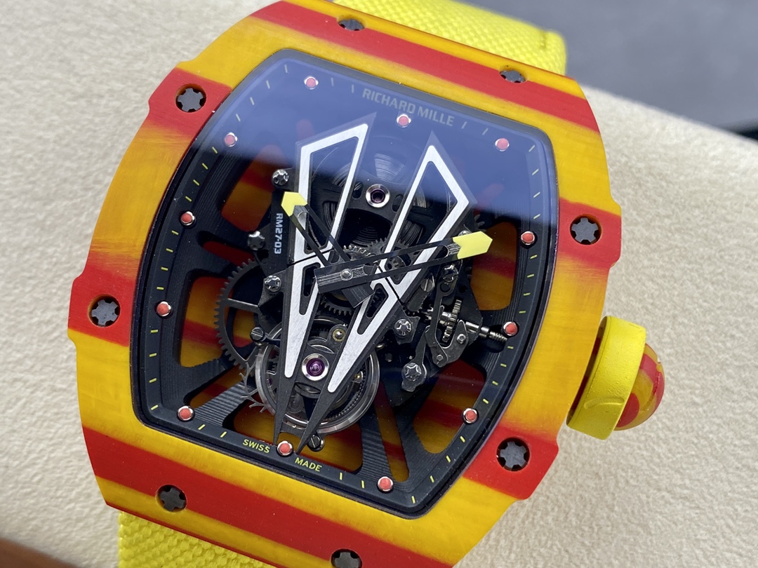 Replica Richard Mille RM27-03 Rafael Nadal Tourbillon Swiss Movement Carbon Fiber Watch