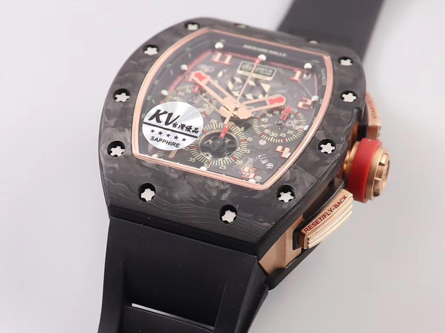 Richard Mille Replica RM-011 V2 Black Strap