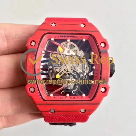 RM27-02 KVF Red Forged Carbon Red &amp; Skeleton Dial M9015