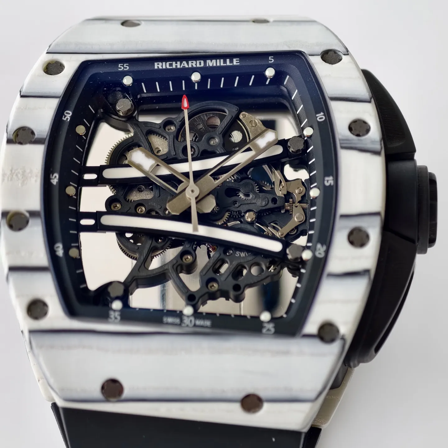 UMI RM 61-01 Yohan Blake Skeleton Dial White Forged Carbon Sports Replica Watch