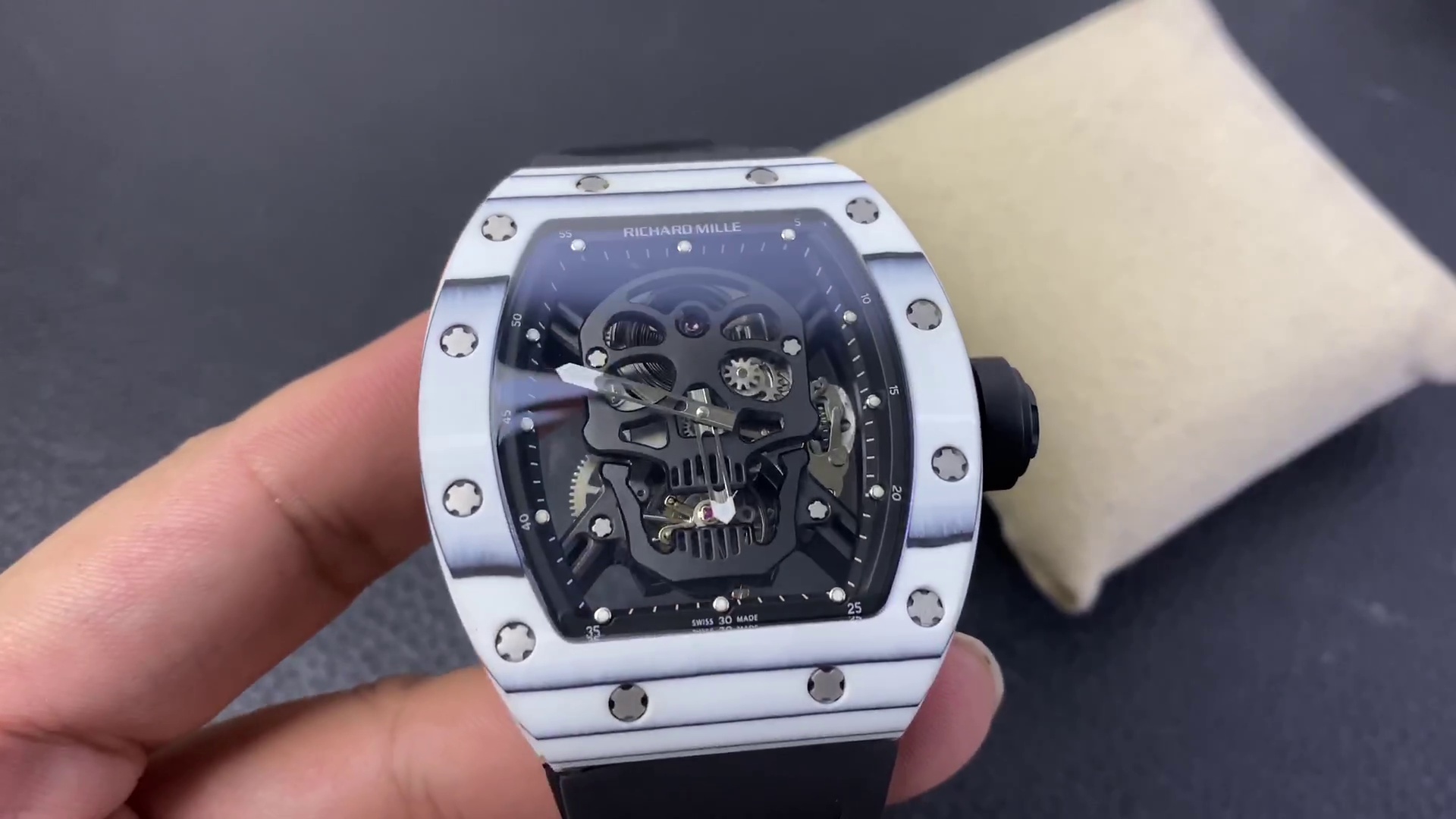 Luxury Richard Mille RM 52-01 Replica Tourbillon Watch – Bold Skull Design, Swiss Precision & Ultimate Craftsmanship