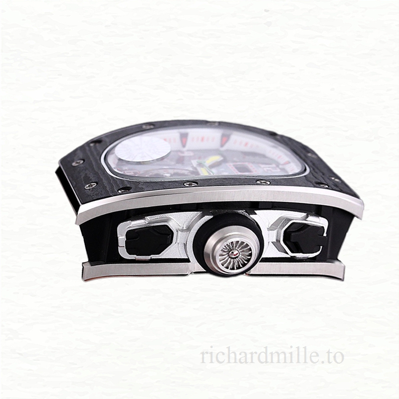 Richard Mille RM 62-01 Automatic Men Rubber Band Watch Carbon Fiber