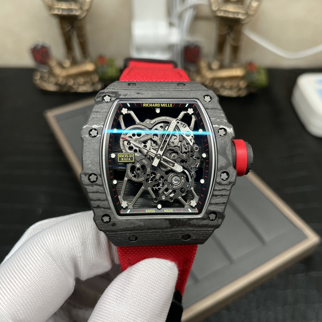 Richard Mille RM 35-01 Rafael Nadal Super Clone NTPT Carbon Skeleton Dial 42mm Replica