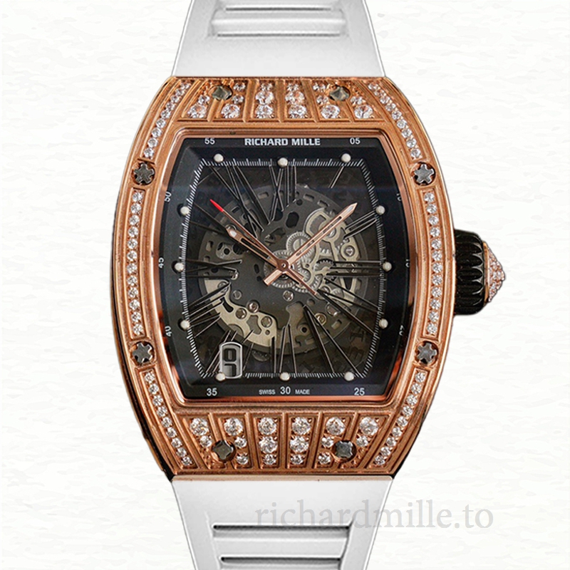 Richard Mille RM023 Men Automatic Roman Numeral Watch Transparent Dial