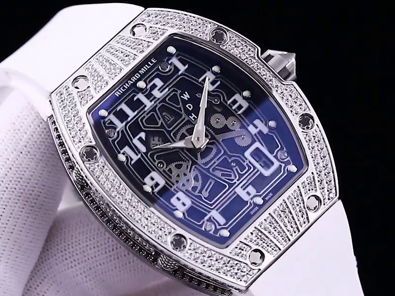 Luxury Replica Richard Mille RM 67-01 Extra Flat Watch – Diamond Bezel, Skeleton Dial, Swiss Movement