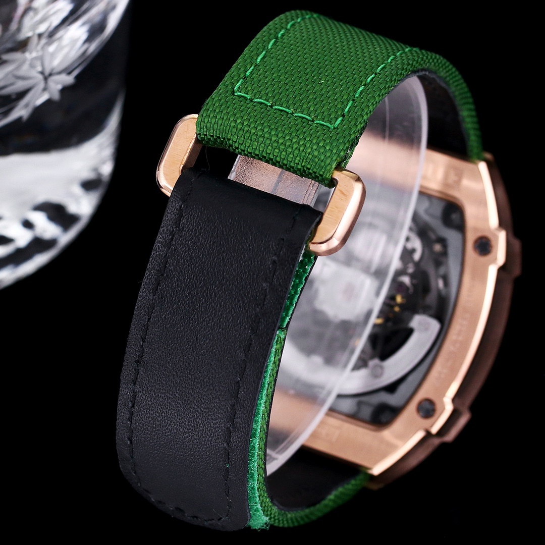 Richard Mille RM 67-02 Replica Green Strap Watch – Ultra-Lightweight Skeleton Dial, Swiss Movement, Premium Craftsmanship
