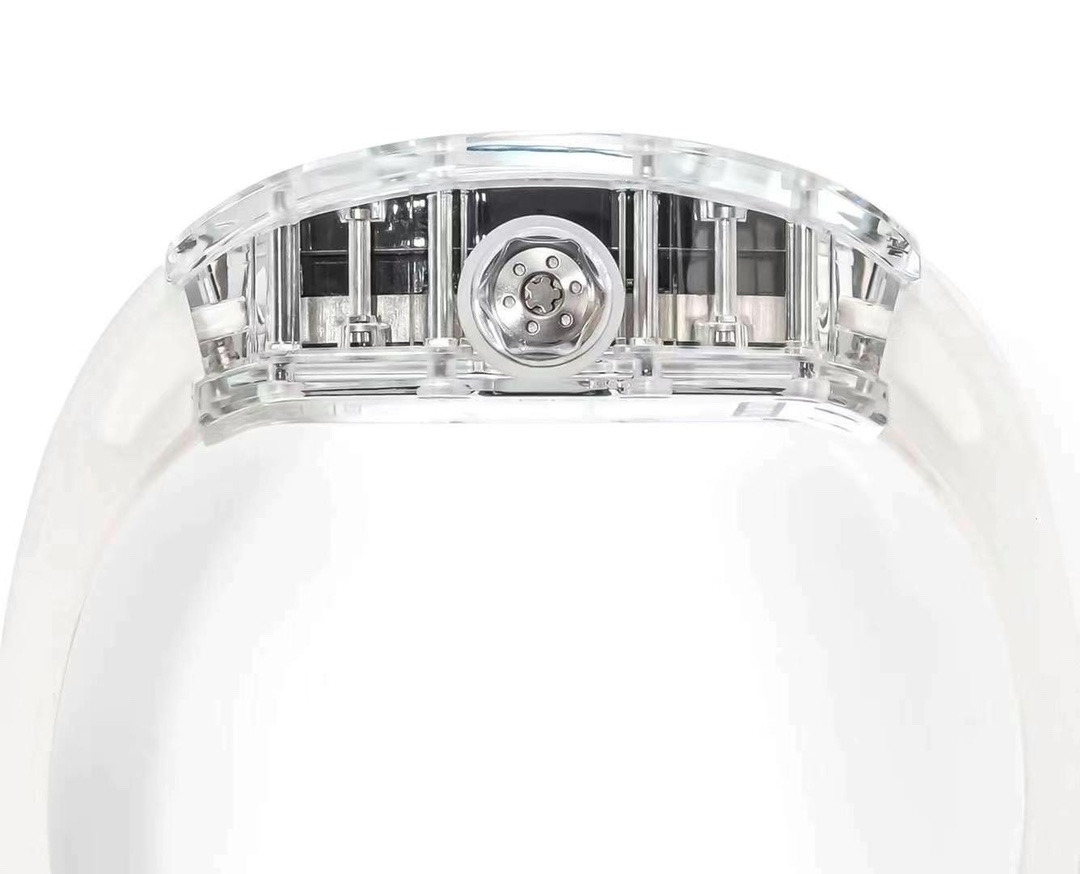 Richard Mille RM 38-02 Tourbillon Bubba Watson Pink Skeleton Crystal Transparent Super Clone Replica Watch