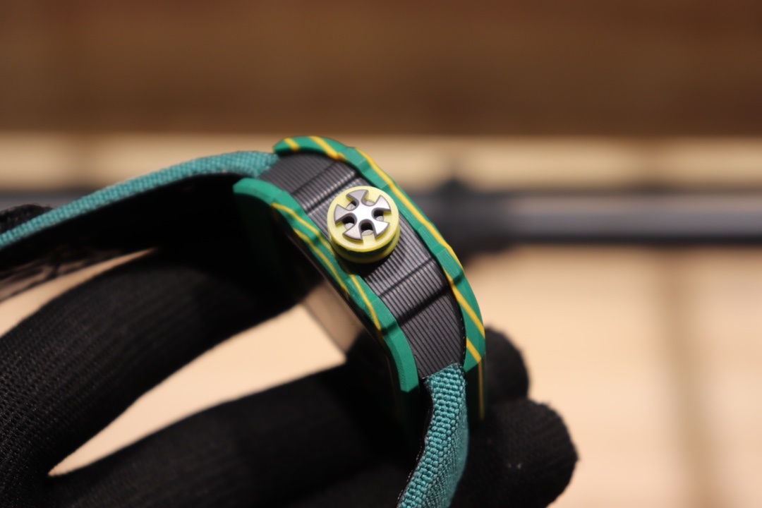 Best Replica Richard Mille RM 67-02 Skeleton Dial Watch With Green Fabric Strap