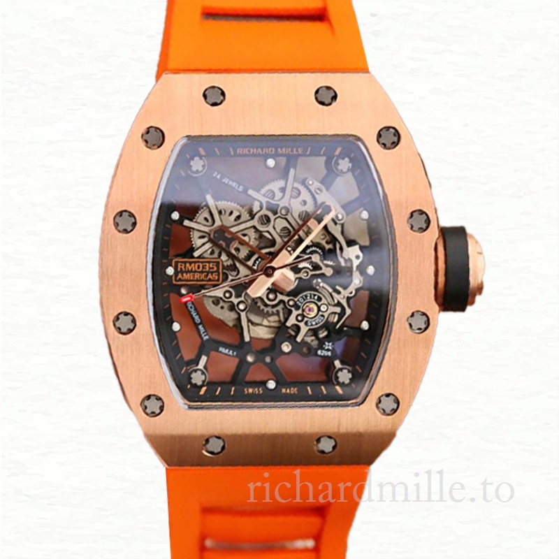 Richard Mille RM035 Mechanical Men Transparent Dial Watch