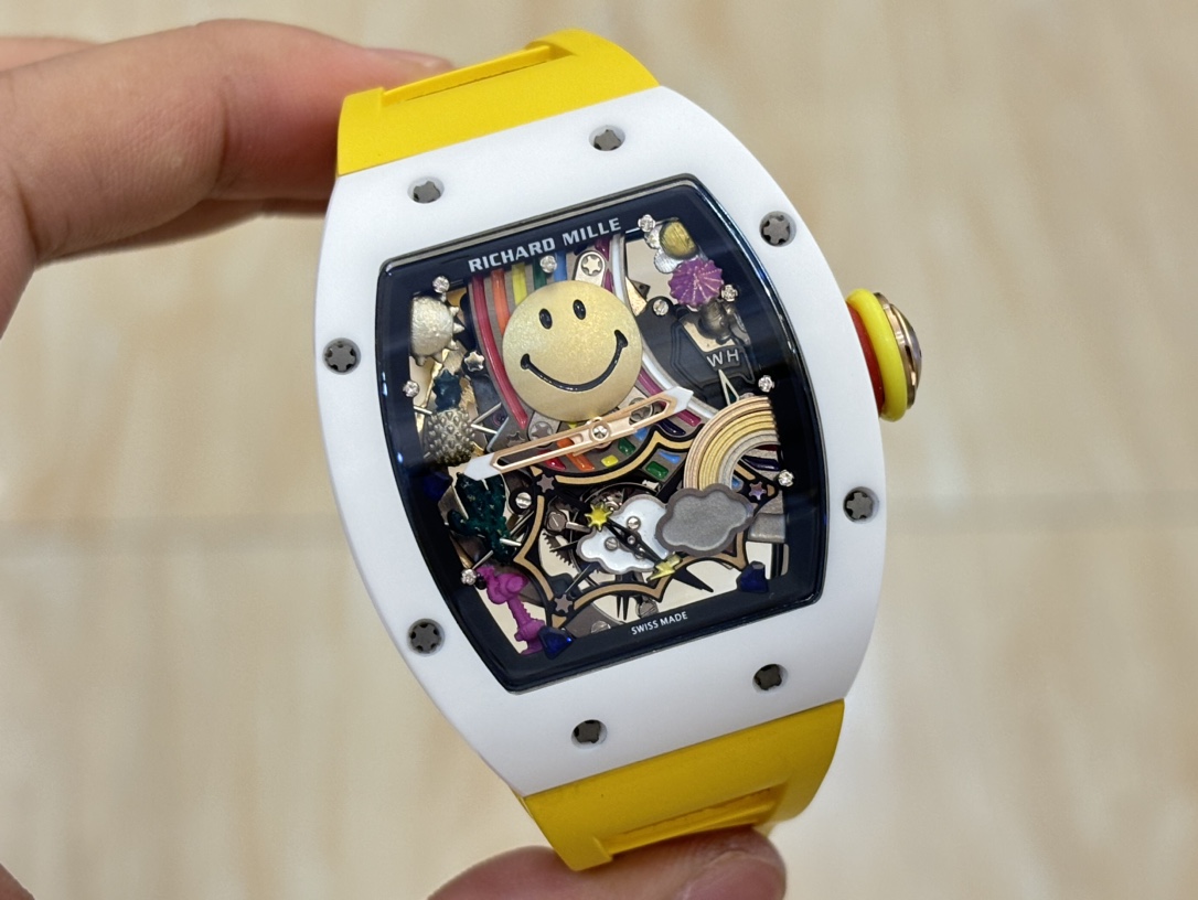 Replica Richard Mille RM 88 Smiley Tourbillon Watch with Gold Smiley Dial