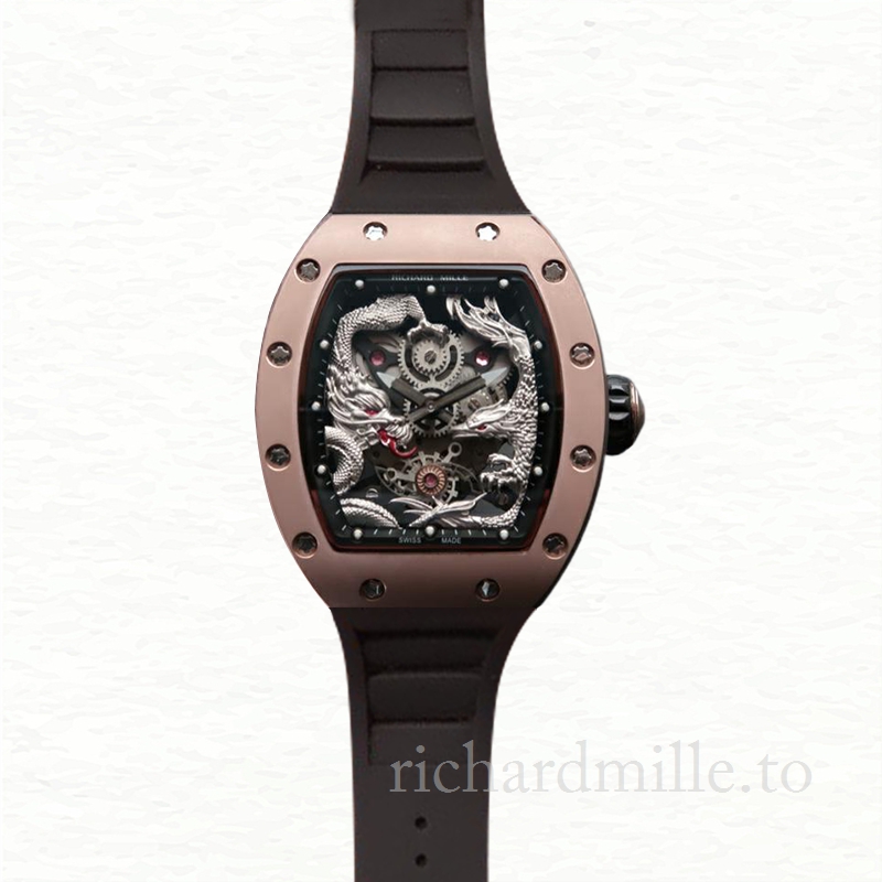 Richard Mille RM57-01 Mechanical Men Stainless Steel Rubber Band