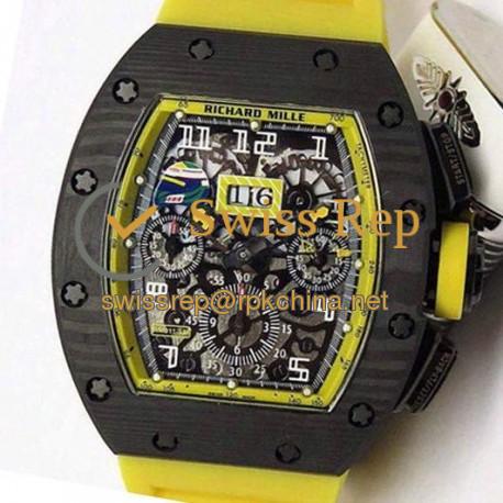 RM011-FM F Massa Brazil GPF Chrono Forged Carbon Yellow Dial 7750