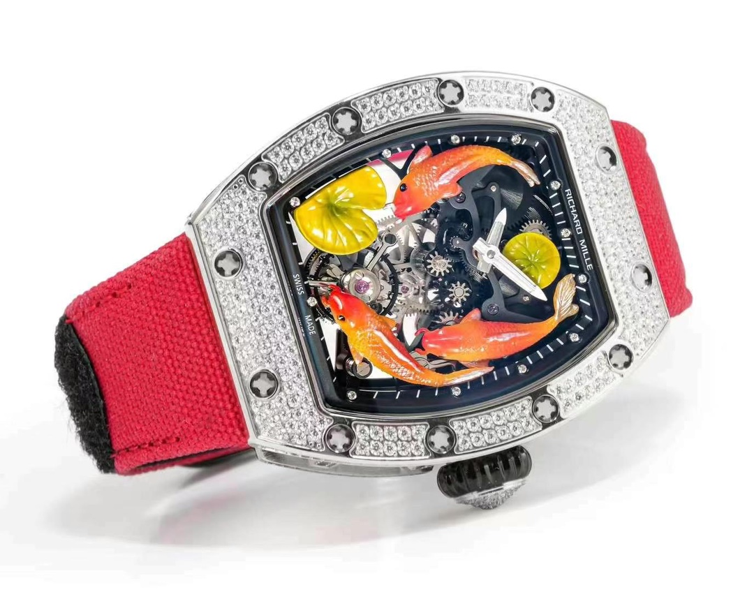 Richard Mille RM S10 Koi Tourbillon Replica – Swiss Movement, Diamond-Set Case, and Quality for the Ultimate Luxury Experience