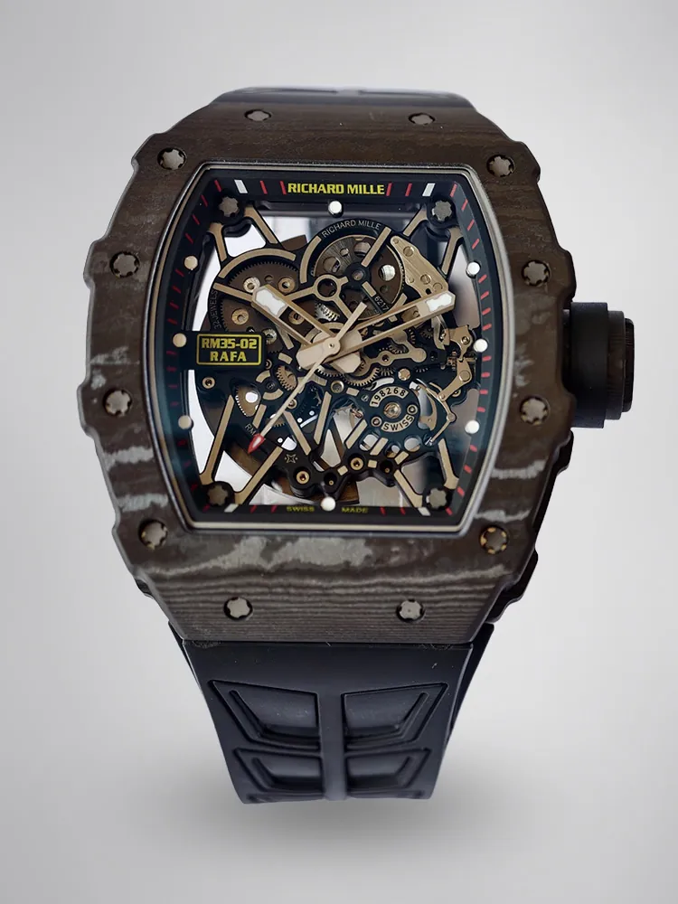 UMI Richard Mille Replica RM 35-02 Rafael Nadal Carbon TPT Black Strap RMAL1 Automatic Movement