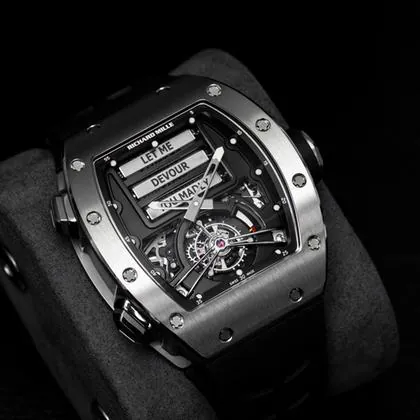 Richard Mille RM 069 Replica Funny Dial Skeleton Tourbillon Black Rubber Strap Luxury Men's Watch