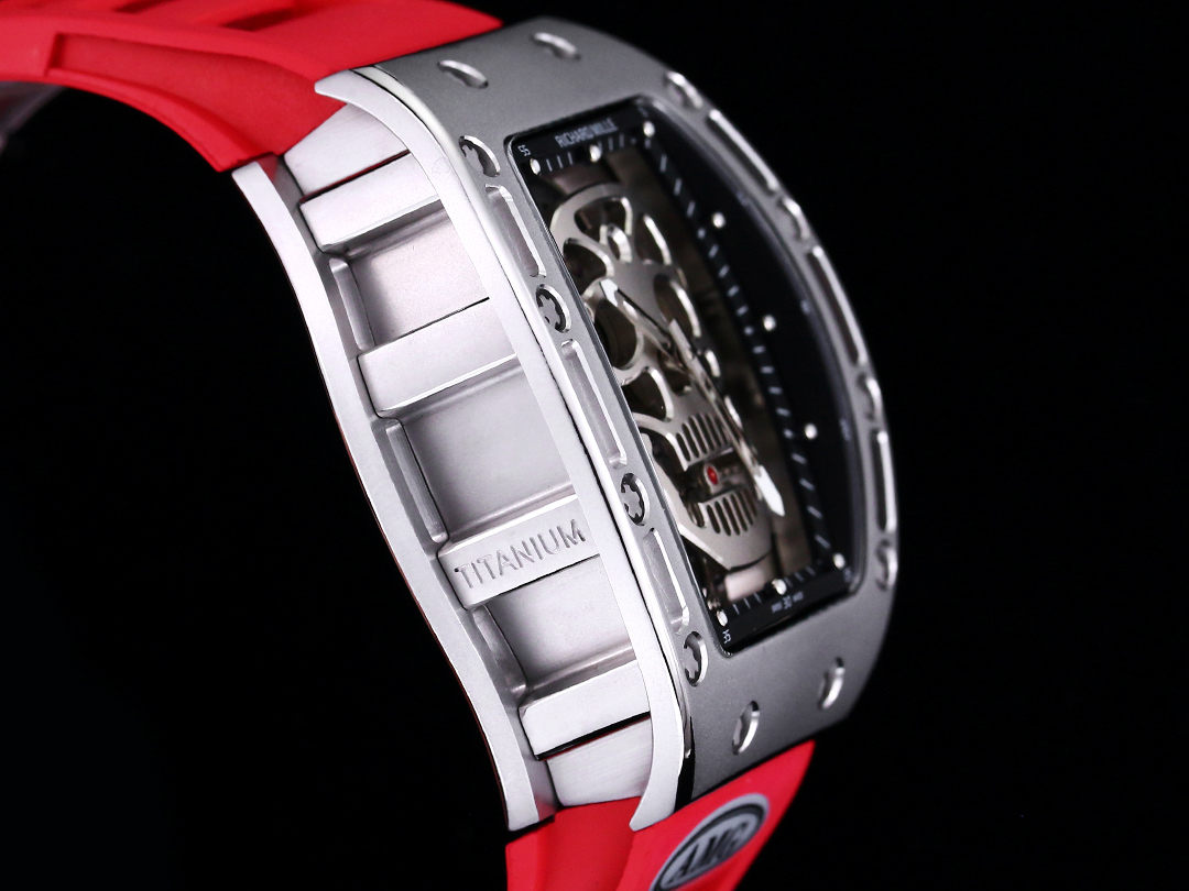 Best Swiss Replica RICHARD MILLE RM 52 Tourbillon Super Clone Watch – Skull Skeleton Dial, Red Strap
