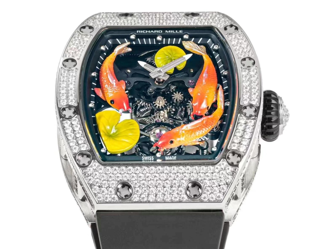 Richard Mille RM S10 Koi Tourbillon Replica Swiss Watch with Diamonds – Quality