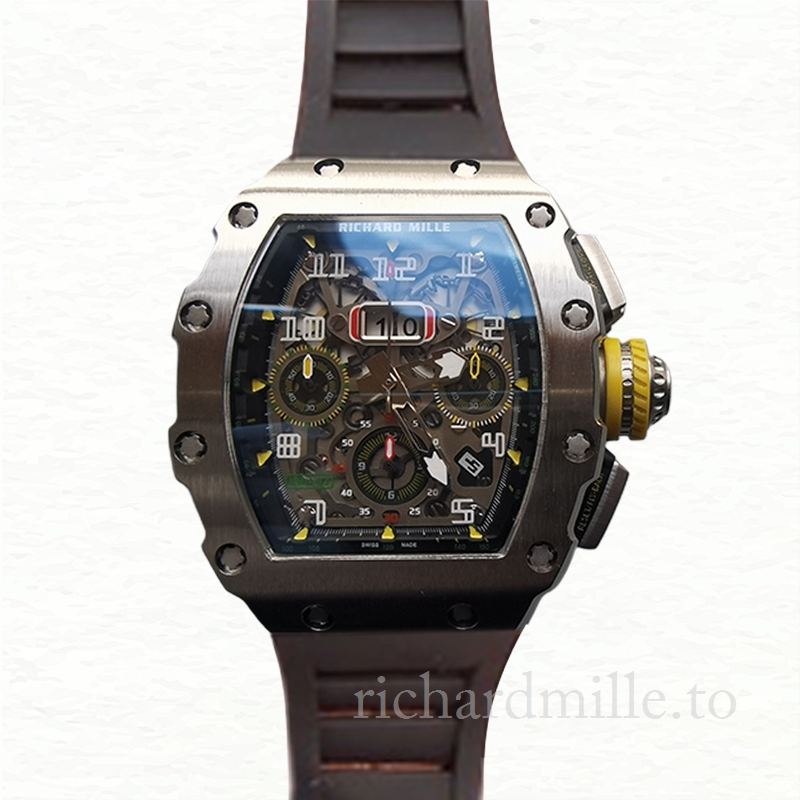 Richard Mille RM011 Men Automatic Stainless Steel Rubber Band
