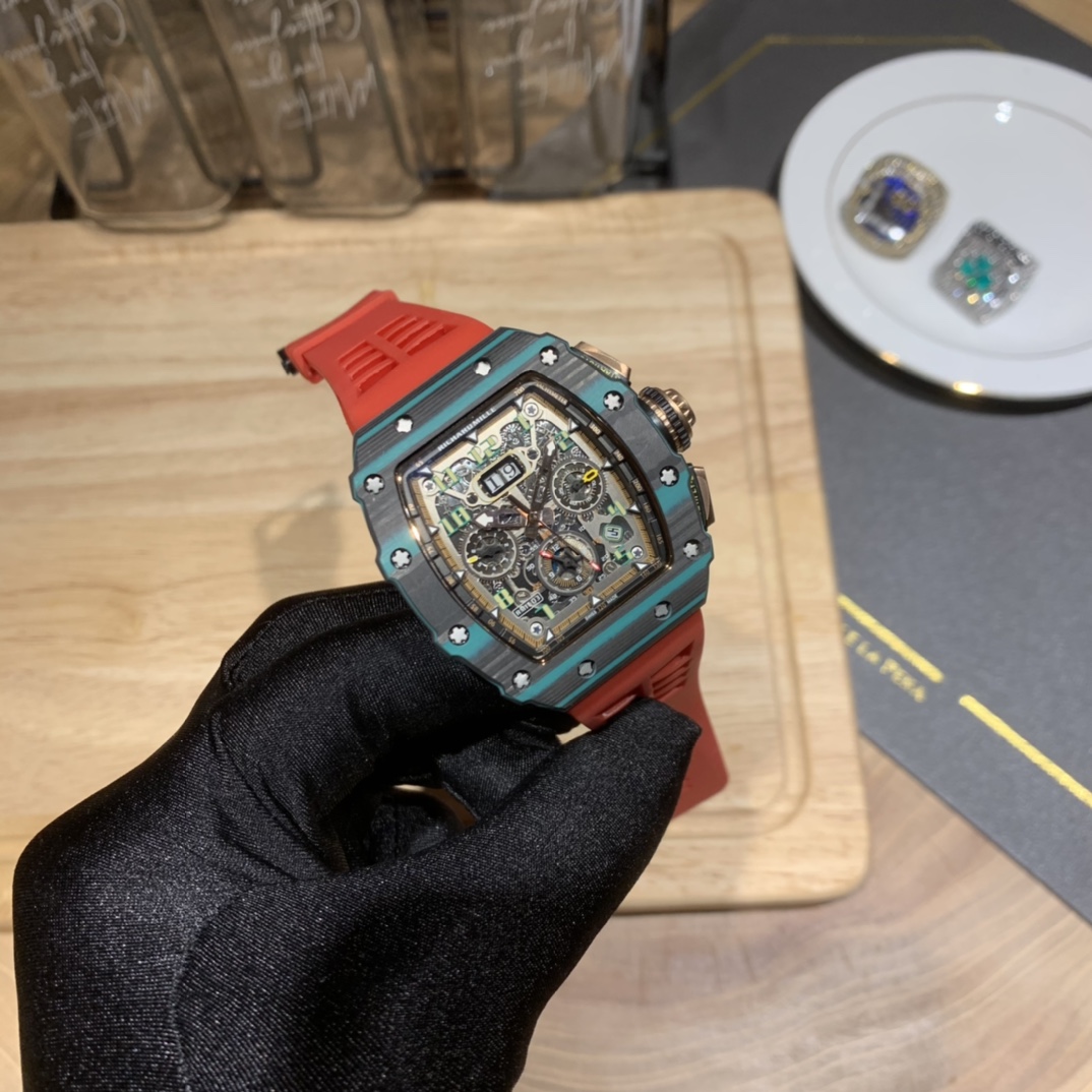 Richard Mille RM11-03 Ultimate Edition Super Clone Swiss Automatic Watch Carbon TPT Case Skeleton Dial Replica