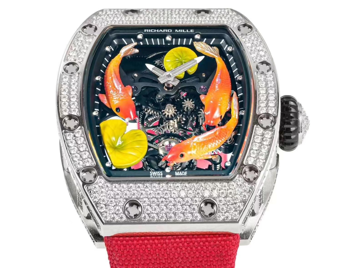 Richard Mille RM S10 Koi Tourbillon Replica – Swiss Movement, Diamond-Set Case, and Quality for the Ultimate Luxury Experience
