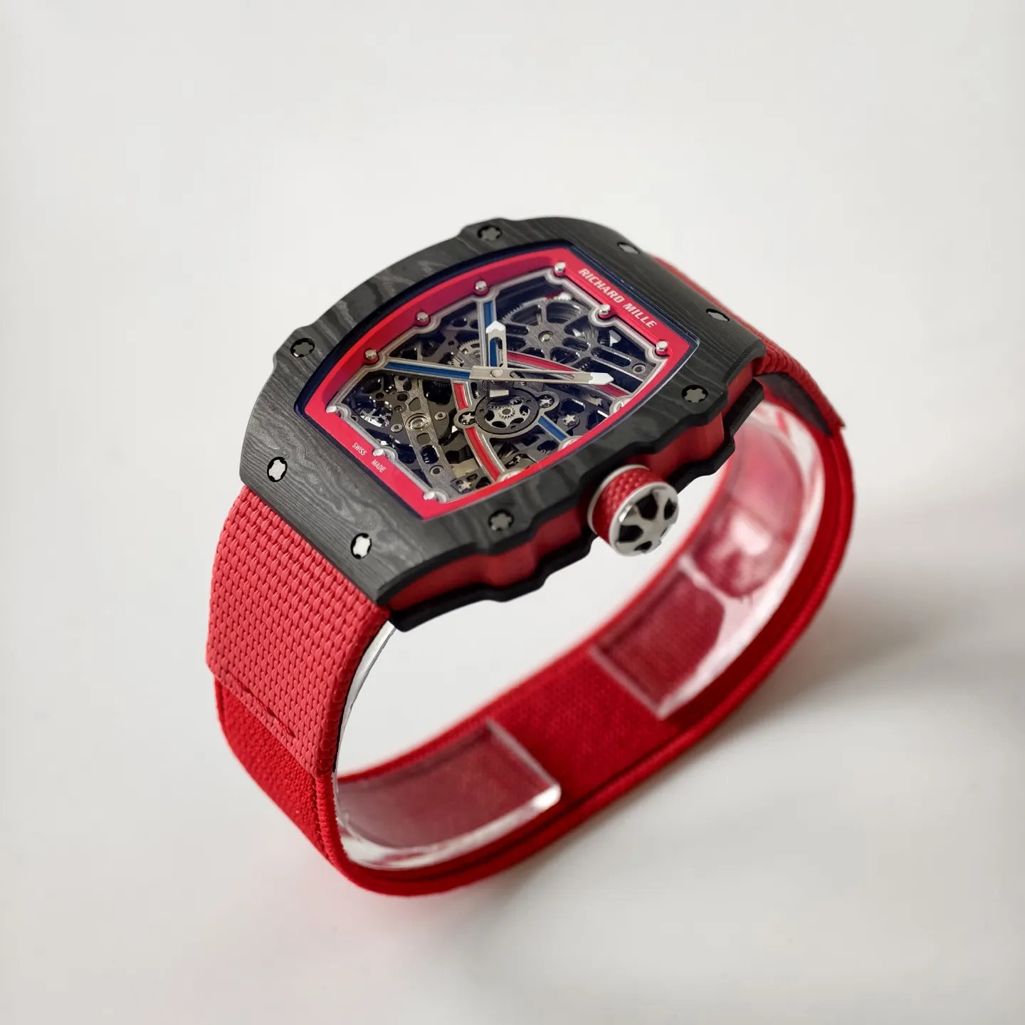 UMI RM 67-02 Sebastien Ogier Black Forged Carbon Red Fabric Strap Replica Watch