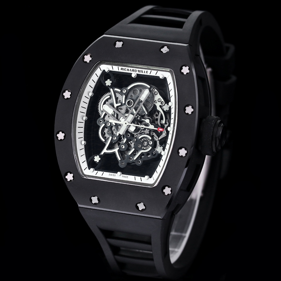 Replica Richard Mille RM 055 Black Ceramic Skeleton Watch – Precision Swiss Movement, Sporty Elegance for Men