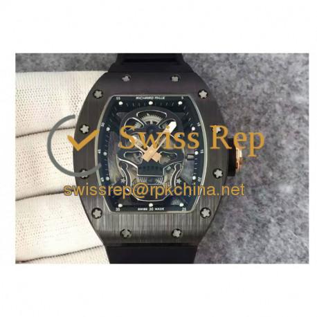 RM052 KVF Black Ceramic Black Skull Dial M6T51