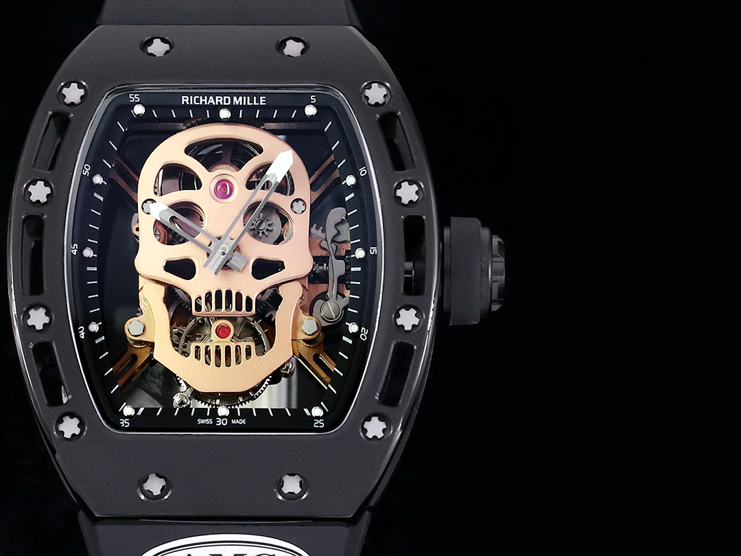 Replica Richard Mille RM052 Skull Tourbillon Super Clone Watch 43mm Swiss Skeleton Design