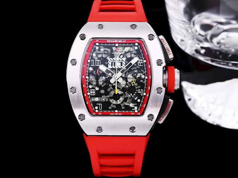 Richard Mille RM 011-FM Replica – Red Rubber Strap &amp; Precision Swiss Movement For Elite Style