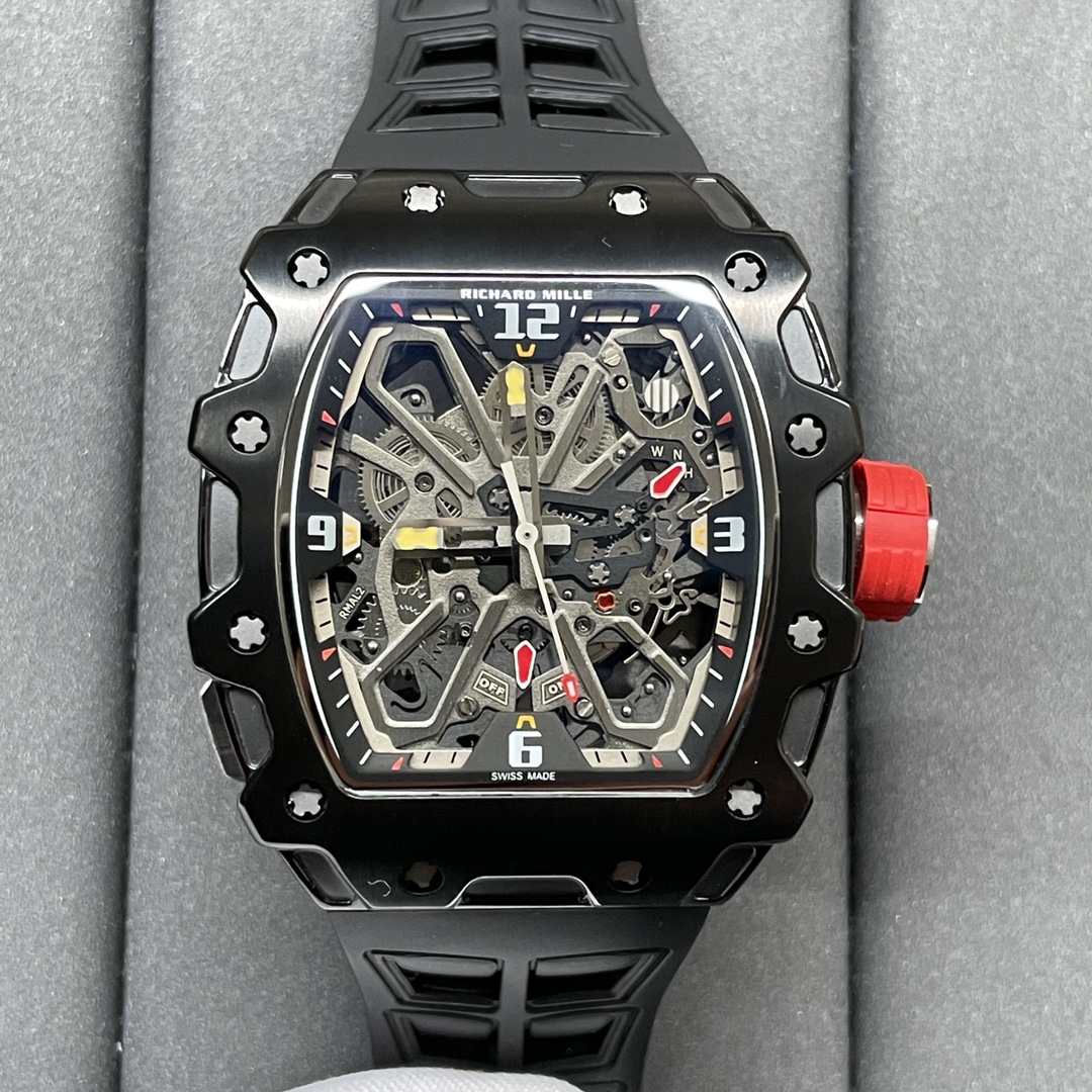 Richard Mille RM 035-03 Rafael Nadal Super Clone Skeleton Dial Swiss Movement 43mm Replica Watch