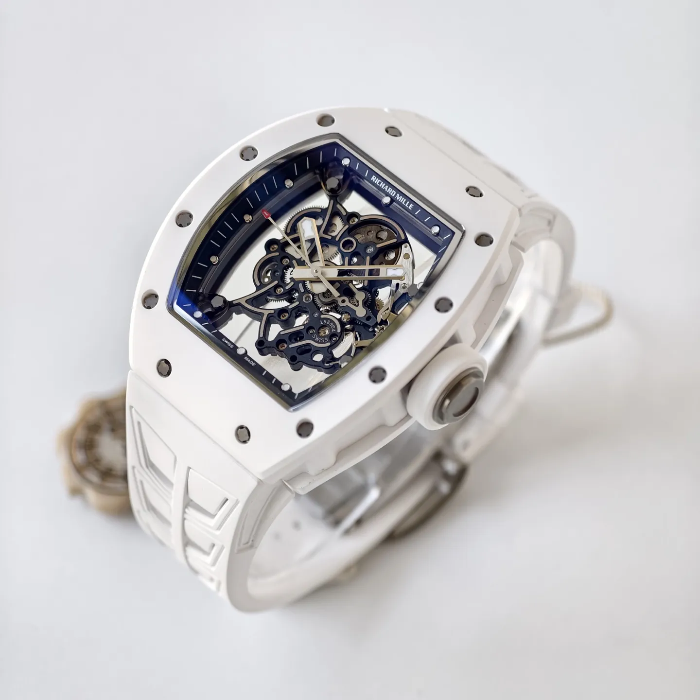 UMI Richard Mille RM 055 Bubba Watson White Ceramic RMUL2 Movement Replica Watch