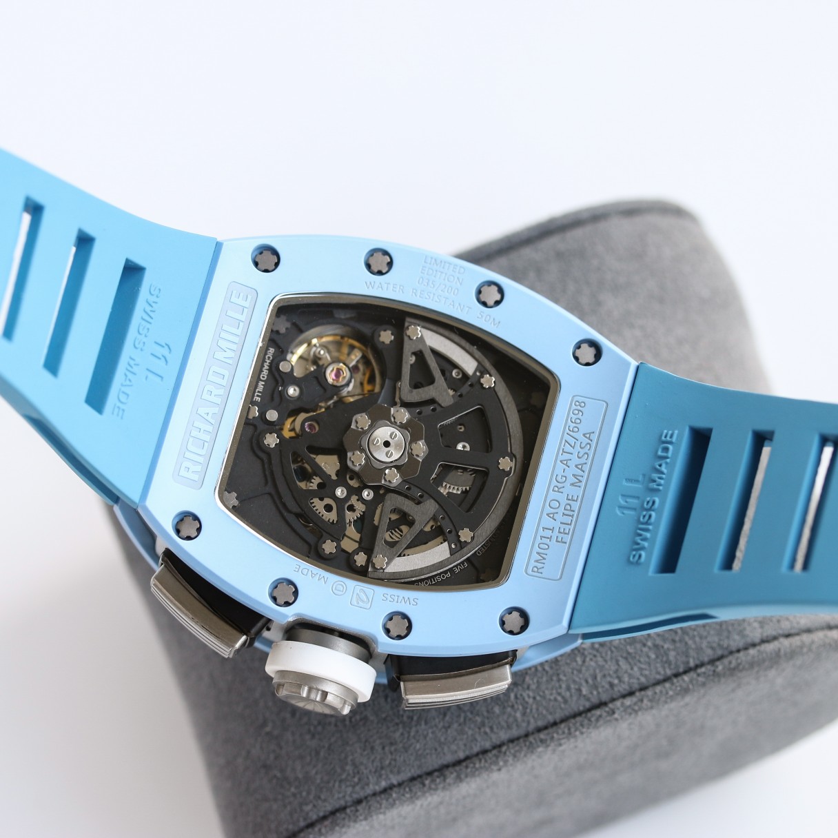 Best Richard Mille RM11-03 Carbon Fiber Chronograph Replica Black Dial Watch