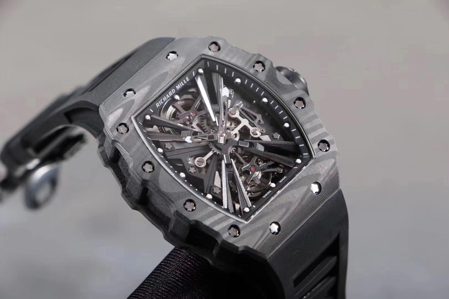Richard Mille Replica RM 12-01 Black Rubber Strap