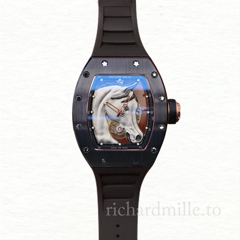 Richard Mille RM52-02 Men Mechanical Watch Rubber Band