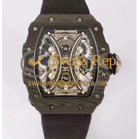RM53-01 Tourbillon Pablo Mac Donough KVF Forged Carbon Skeleton White Dial M9015