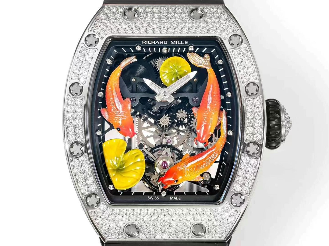 Richard Mille RM S10 Koi Tourbillon Replica Swiss Watch with Diamonds – Quality